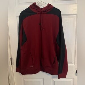 Nike Red and Black Men's Hoodie Size XL
